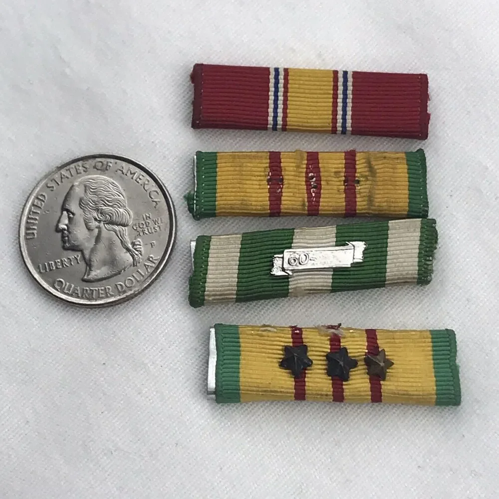 Service Ribbons Bars Lot Vintage Army
